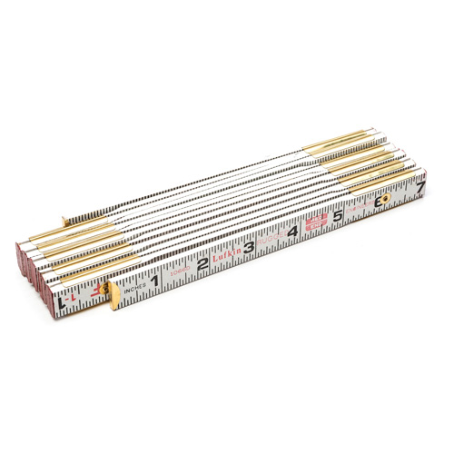 R&egrave;gle &agrave; pes&eacute;e Red End pour ing&eacute;nieur, 6' lo, Bois, Graduations de 1/16" O-Max