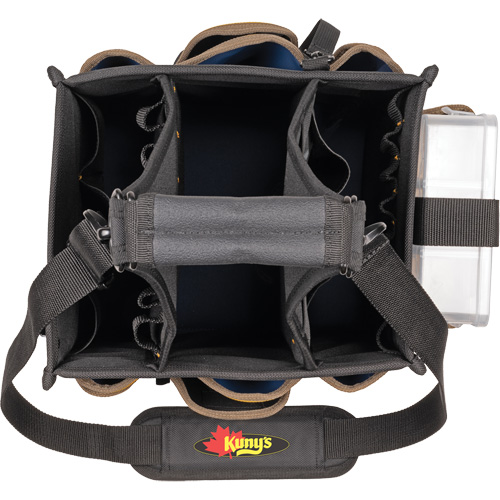 Large Electrical & Maintenance Tool Carrier, Polyester, 23 Pockets, Black O-Max