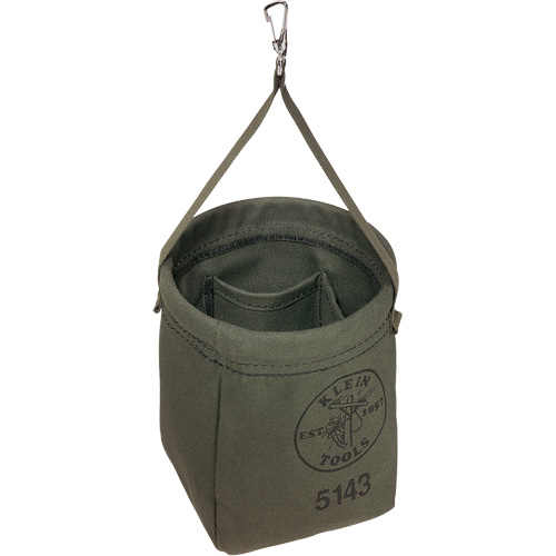 Tapered-Bottom Bag, 8" H, Canvas, Grey O-Max