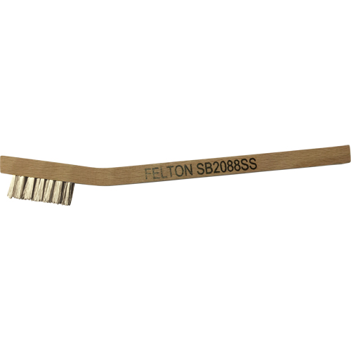 Petites brosses de nettoyage, Acier inoxydable, 3 x 7 rangs de fils, Longueur 7-3/4" O-Max