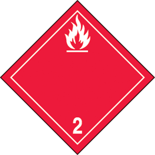 TDG Shipping Labels, Class 2.1, Flammable Gases, Vinyl O-Max
