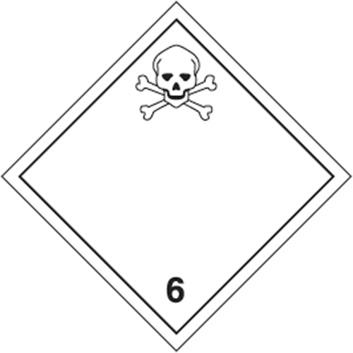 &eacute;tiquettes d'exp&eacute;dition TMD, Classe 6,1, Substances toxiques, Papier O-Max