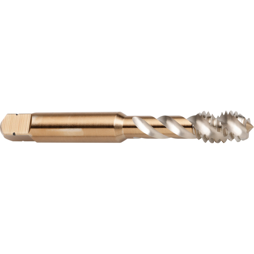 Taraud &agrave; cannelure en spirale 45°, Acier rapide au cobalt, Filet de 1/4"-28, 2-1/2" l O-Max