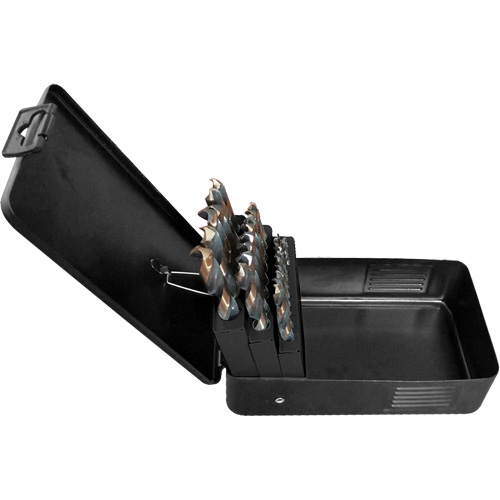 Jeu de forets s&eacute;rie courte, 29 morceaux, Acier rapide O-Max