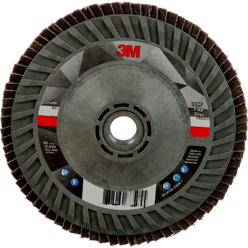 Disque &agrave; lamelles &agrave; changement rapide 769F, 5" x 5/8"-11, Type 27, Grain 40+, C&eacute;ramique O-Max