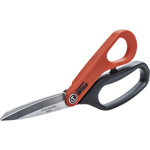 Cisaille tout usage en acier inoxydable pour ouvrier professionnel, 8-1/2", Poign&eacute;e Anneaux O-Max