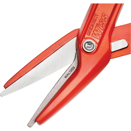 13" Serrated Aluminum Tinner Snip with Dipped Handle, 3" Cut Length, Straight Cut O-Max