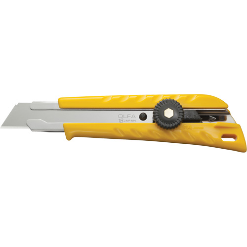 Ratchet Lock Utility Knife with Solid Blade, 18 mm, Stainless Steel Blade O-Max