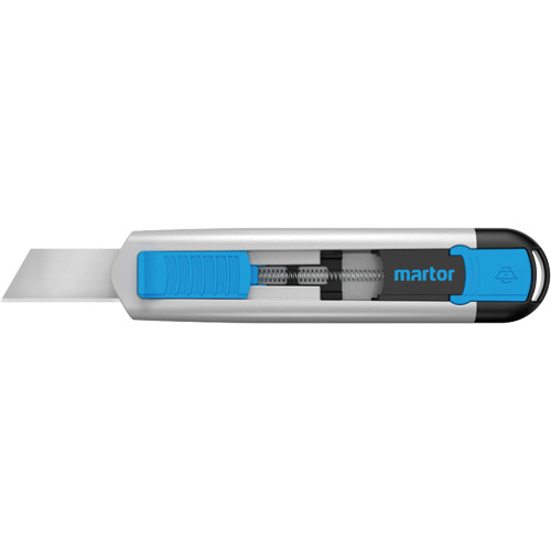 Couteau r&eacute;tractable SECUNORM 540 avec lame Styropor no 17940, 36 mm, Acier inoxydable, Robuste, Prise en Aluminium O-Max