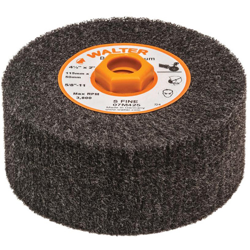 Tambour de conditionnement de surface Blendex, 4-1/2" dia. x 2" la, 5/8"-11 Arbre, Grain Super fin O-Max
