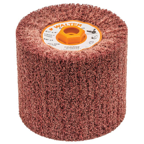 Blendex Surface Conditioning Drum, 4-1/2" Dia. x 4" W, 5/8"-11 Arbor, Coarse Grit O-Max