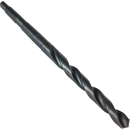 Small Taper Shank Drill Bit, 17/32", High Speed Steel, 4-5/8" Flute, 118° Point O-Max