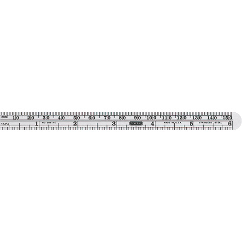 Economy Precision Flexible Ruler, 6-1/2" L, Steel O-Max