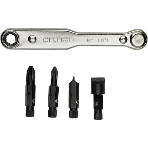 Jeu de tournevis coud&eacute; &agrave; cliquet, 5 mcx O-Max