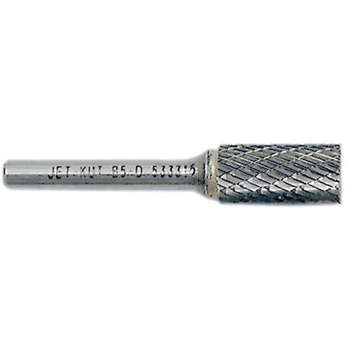 Fraise cylindrique JET-KUT avec coupe en bout, 1/4" Dia., 1/4" Tige, 5/8" Prof. de la coupe O-Max