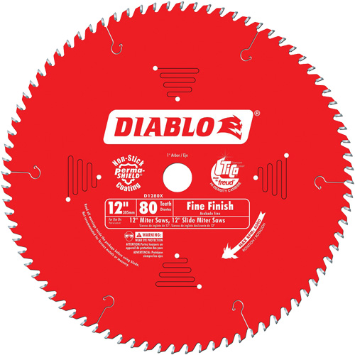 Contractor Saw Blades - Fine Finishing Saw Blades, 12", 80 Teeth, Wood Use O-Max