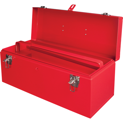 Coffre &agrave; outils portatif ATB100 avec plateau en m&eacute;tal pour outils, 8-3/4" P x 21" la x 9" h, Rouge O-Max