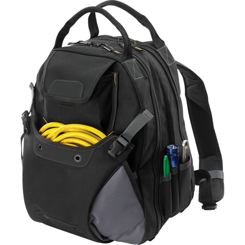 Sacs &agrave; dos pour outils &agrave; 44 pochettes, 16" lo x 13-1/4" la, Noir, Polyester O-Max