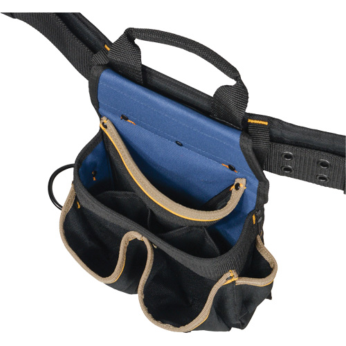 Combin&eacute;s de ceinture &agrave; outils &agrave; 20 pochettes, Polyester, Noir O-Max