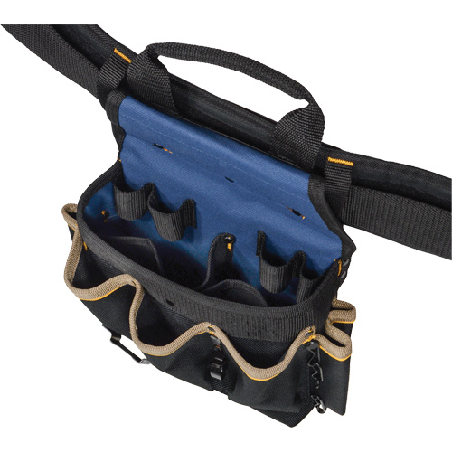 Combin&eacute;s de ceinture &agrave; outils &agrave; 20 pochettes, Polyester, Noir O-Max