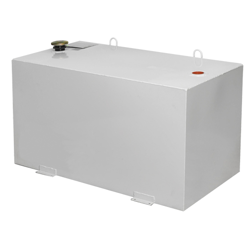 R&eacute;servoir de transfert pour carburant en acier, Acier, Capacit&eacute; 100 gal., Blanc O-Max