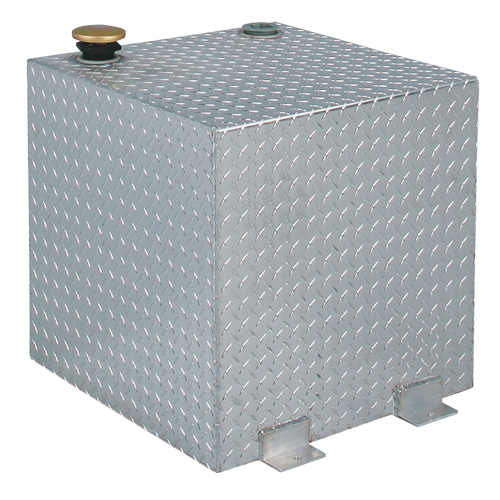 R&eacute;servoir de transfert pour carburant en aluminium, Aluminium, Capacit&eacute; 50 gal., Argent O-Max