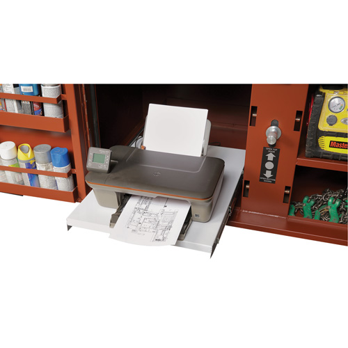 Field Office Jobsite Box, 33" W x 63" D x 80" H, Steel, Red O-Max