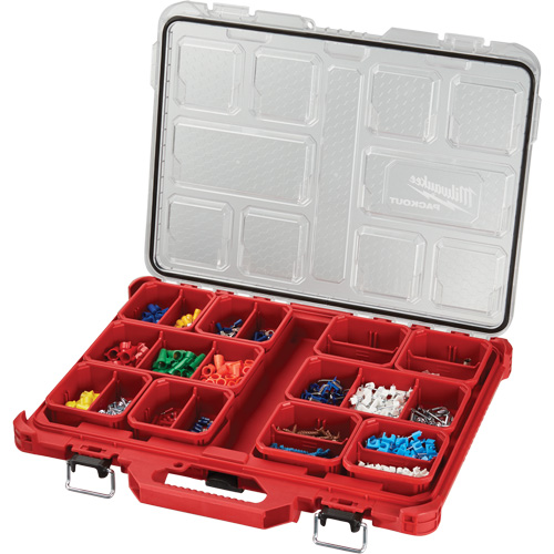 Organisateur profil&eacute; Packout, 19-3/4" x 16-2/5" x 2-1/2", Noir/Rouge O-Max