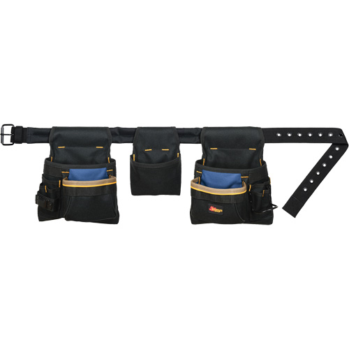 Deluxe Tool Belt Combo, Polyester, Black O-Max