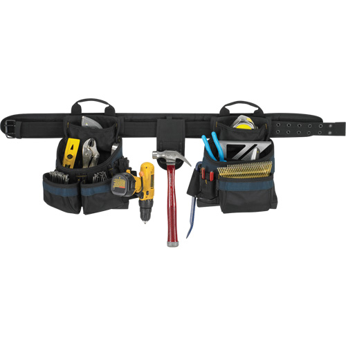 Ceinture &agrave; outils pour &eacute;lectricien, Polyester, Noir O-Max