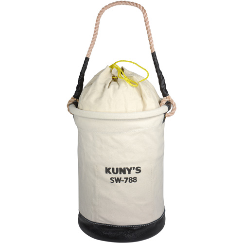 Sac &agrave; outils avec sommet style parachute, 11-1/2" lo x 11-1/2" la x 16" h, Toile, Beige O-Max