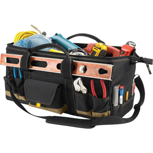 MEGAMOUTH Tool Bag, Polyester, 32 Pockets, Black O-Max