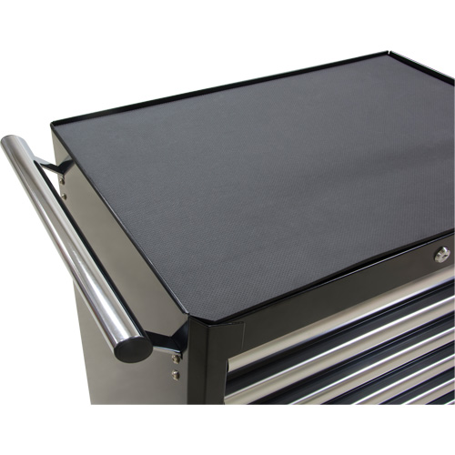 Industrial Tool Cart, 7 Drawers, 27" W x 18-3/4" D x 39" H, Black O-Max