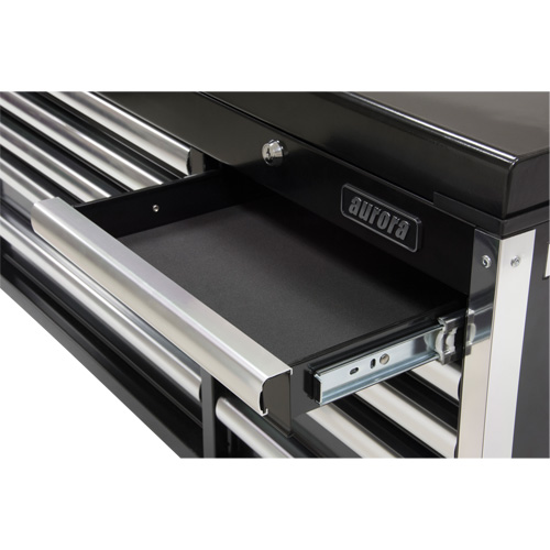 Industrial Tool Chest, 41" W, 10 Drawers, Black O-Max