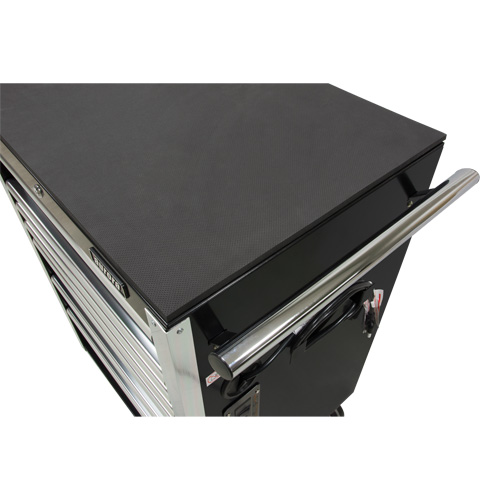 Heavy-Duty Tool Cart, 7 Drawers, 28" W x 22" D x 42-3/8" H, Black O-Max
