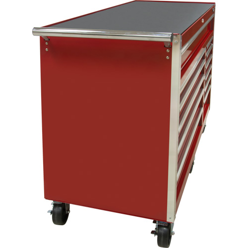 Industrial Tool Cart, 12 Drawers, 56" W x 24-1/2" D x 38-1/8" H, Red O-Max