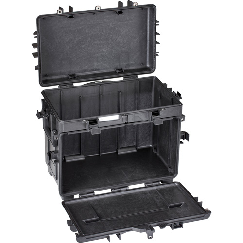 Coffre &agrave; outils militaire mobile avec tiroirs, 22-4/5" la x 15" p x 18" h, Noir O-Max