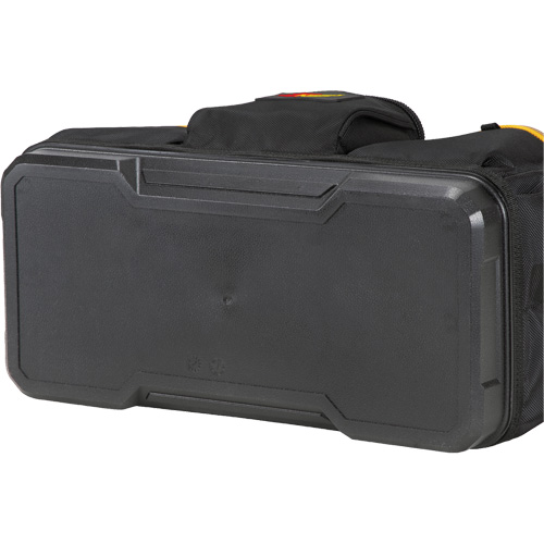 Molded Base Big-Mouth Tote Tool Bag, Ballistic Polyester, 23 Pockets, Black/Blue O-Max