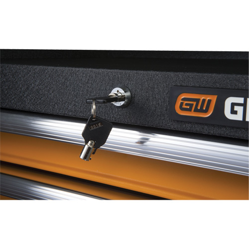 GSX Series Tool Chest, 26" W, 4 Drawers, Black/Orange O-Max