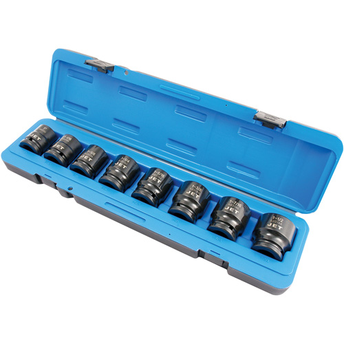 Jeu de douilles SAE PS834, 8 Mcx, Chocs, Prise de 3/4" O-Max