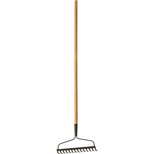 Bow Rake, Wood Handle, 51" L, 14" Blade, 14 Tines O-Max