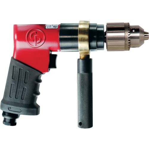 Perceuses r&eacute;versibles, 24 pi³/min, 1/4" NPTF, 90 dBA, 13" mandrin, Avec cl&eacute; O-Max