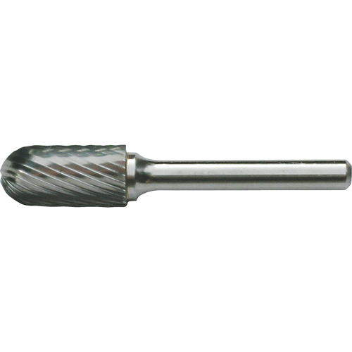 Fraises au carbure solide - Forme cylindrique avec embout sph&eacute;rique CLEVELAND, , 1/8" dia., 9/16" profondeur de la coupe O-Max