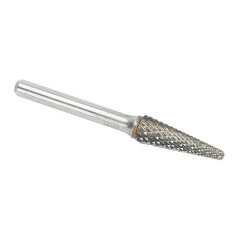 CLEVELAND Solid Carbide Burrs - Taper Shape Radius End 14°, 1/4" Shank O-Max