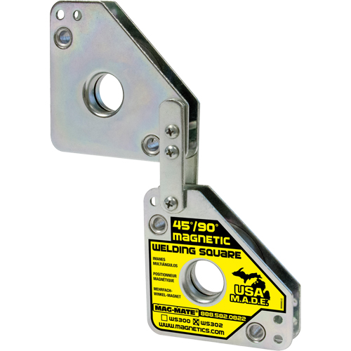 Magnetic Welding Squares, 7-5/8" L x 1-3/8" W x 3-3/4" H, 120 lbs. O-Max