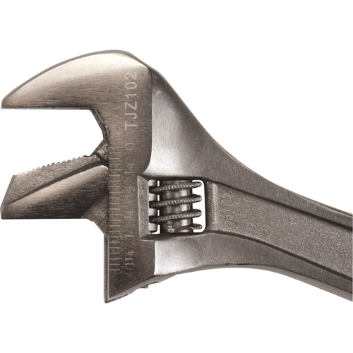 Adjustable Wrench, 10" L, 1-3/8" Max Width, Black O-Max
