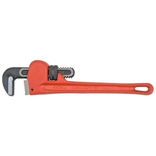Pipe Wrench, 1-1/2" Jaw Capacity, 10" Long, Powder Coated Finish O-Max