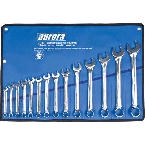 Wrench Set, Combination, 14 Pieces, Metric O-Max