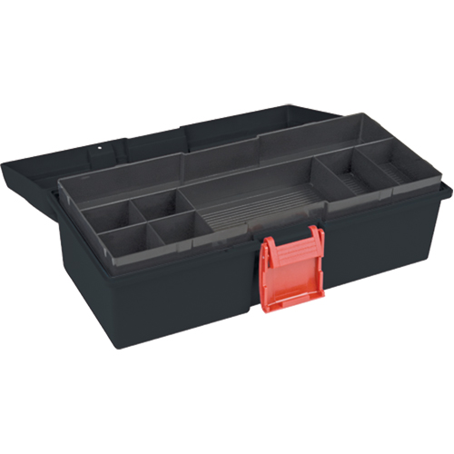 Coffre &agrave; outils robuste, 15" la x 7" p x 5-1/2" h, Noir O-Max