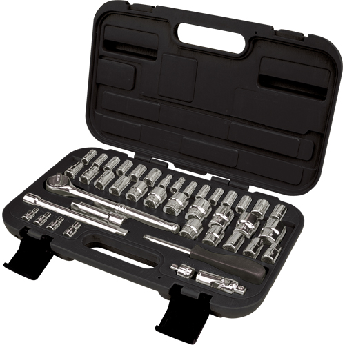 1/4" & 3/8" Drive SAE/Metric Socket Set, 41 Pcs O-Max